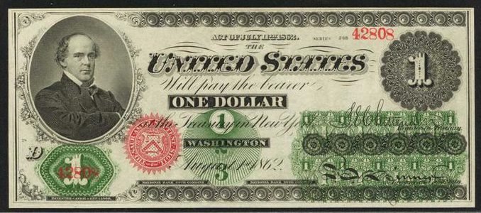الدولار الأمريكي عام 1862